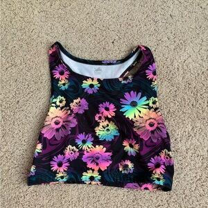 Floral Crop Top with Multicolor Design